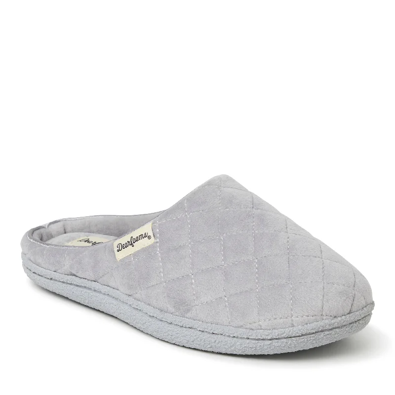 Dearfoams Women's Quilted Velour Clog House Slipper Waterproof Hiking Boot Design  