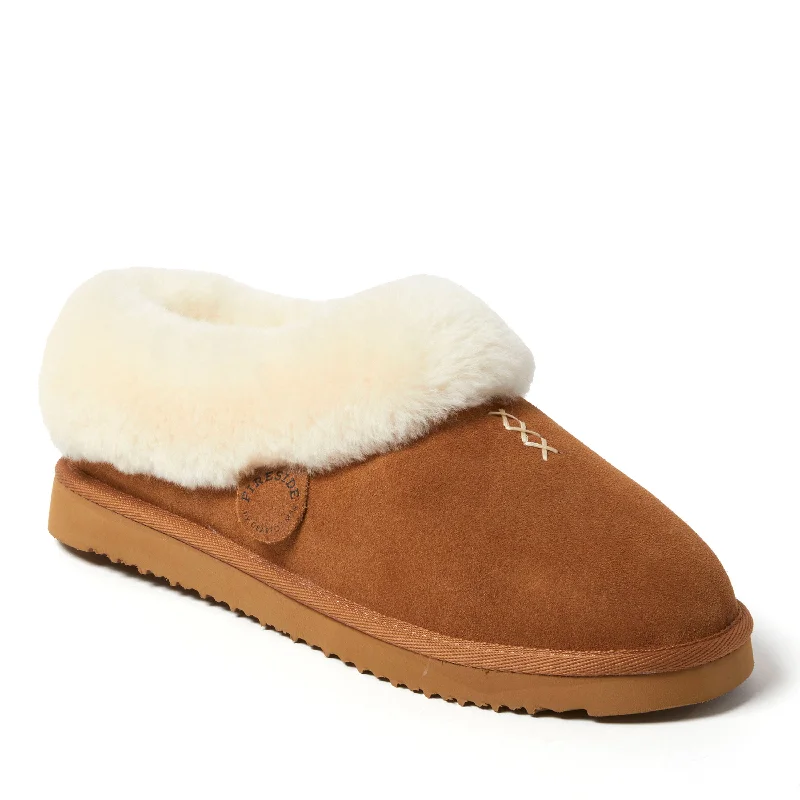 Fireside by Dearfoams Adelaide Genuine Shearling Clog Smart - Shoe Functionality Style  