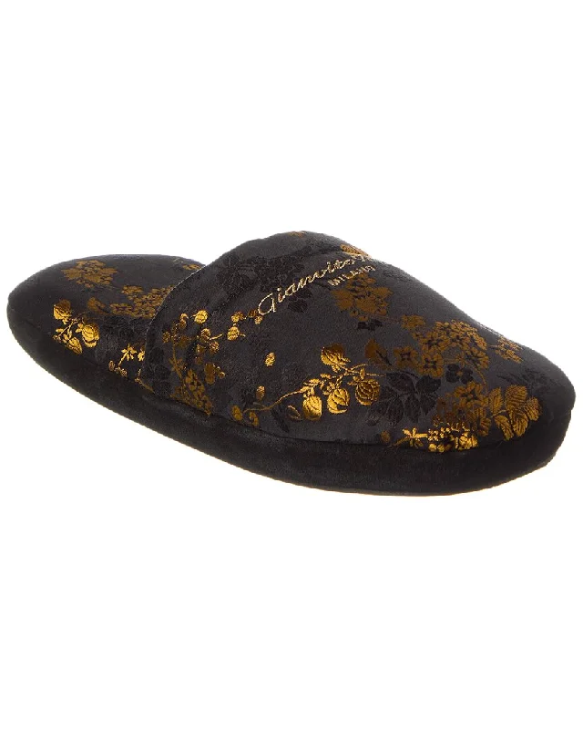 Gianvito Rossi Bellagio Canvas Slipper Performance Running Sneaker Look  