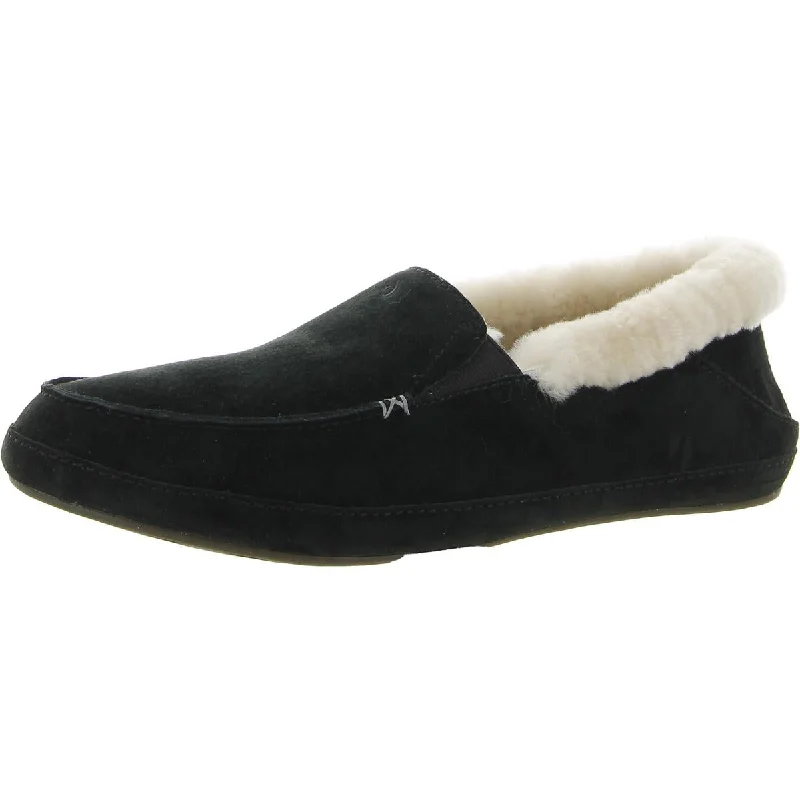 Ku'Una Womens Shearling Cozy Moccasin Slippers Quilted Shoe Design  