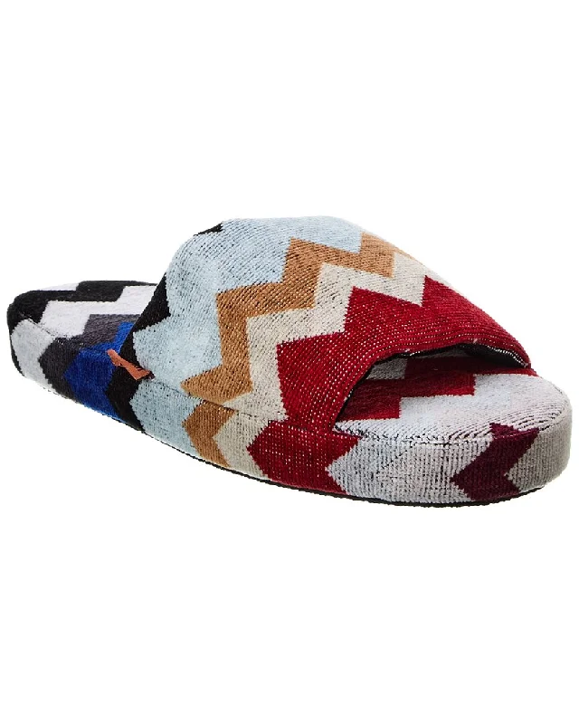 Missoni Home Cyrus Open Slipper with Band Two - Tone Shoe Design  