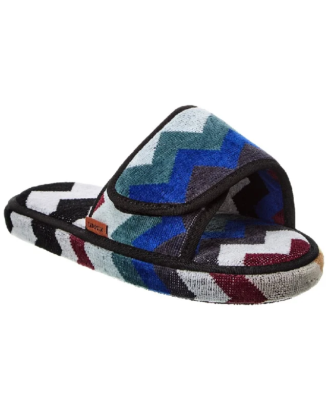 Missoni Home Cyrus Open Slipper with Tear Monochromatic Shoe Look  