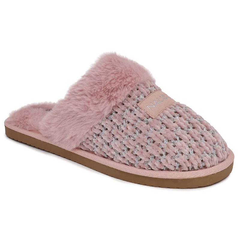 Nautica Womens Faux-Fur-Lined Slipper Hip - Hop Sneaker Style  