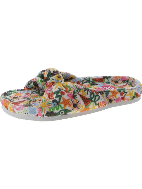Nura Womens Open Toe Slip On Slide Slippers Athleisure Derby Style  