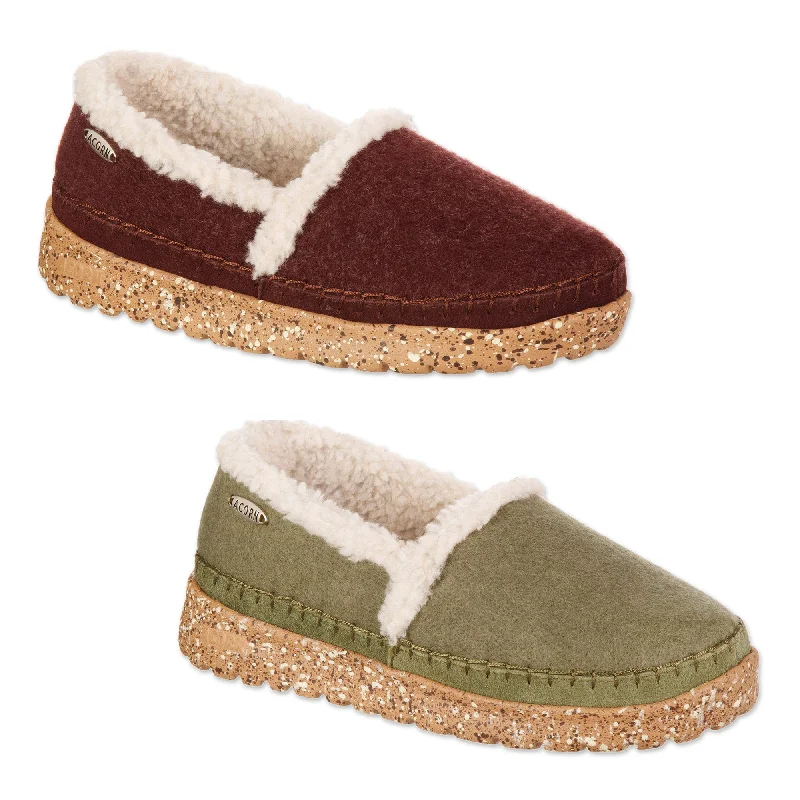Rockland Women's Indoor/Outdoor Recycled Slipper Moccasins Waterproof Hiking Boot Design  