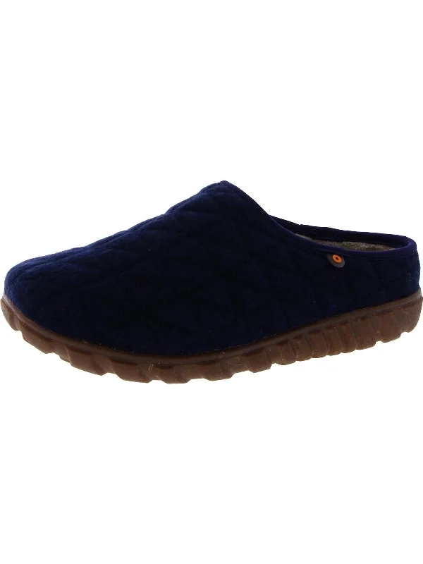 SNOWDAY Womens Round toe Slip on Slide Slippers Ivy League - Inspired Derby Look 
