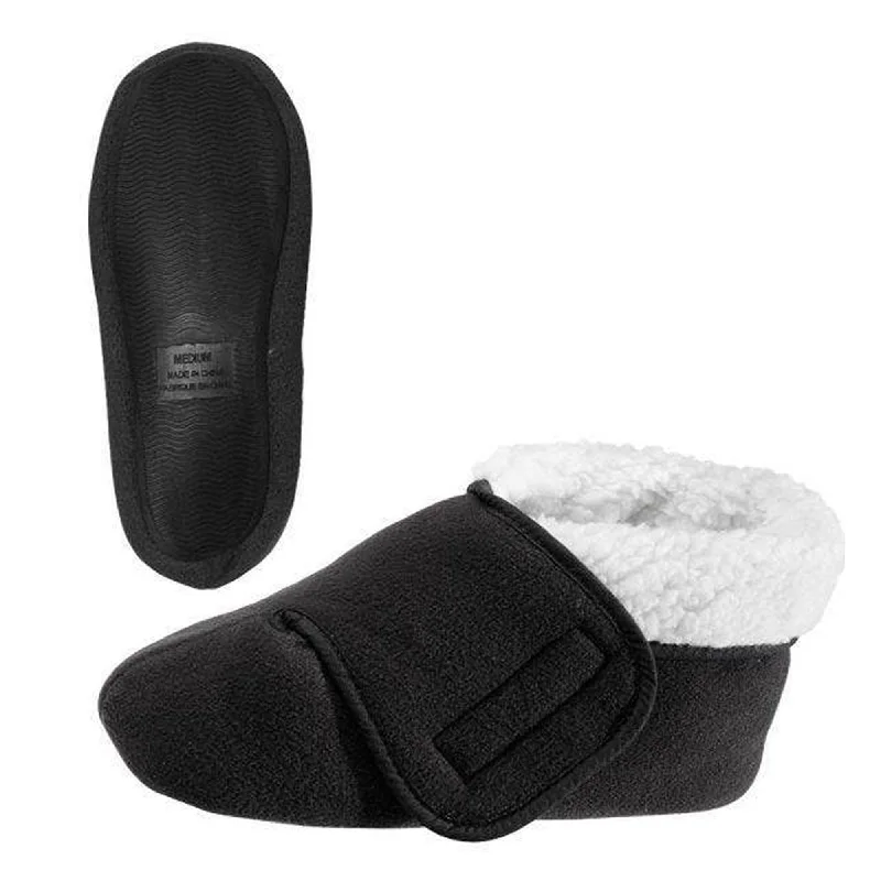 Unisex Extra Wide Soft Fleece Booties Suede Desert Boot 