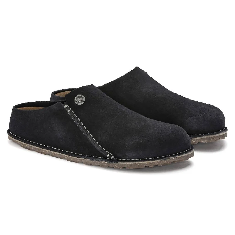 Unisex Zermatt Suede Slippers In Midnight Slide Sandal Beach Style  
