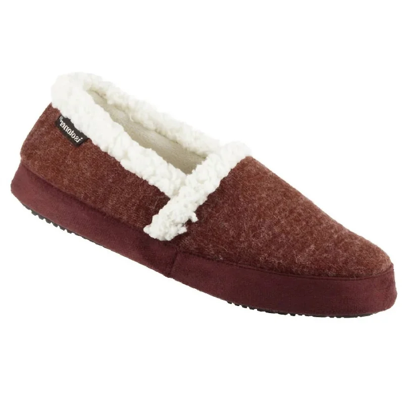 Women‚Äôs Microsuede Marisol Closed Back Slipper In Chili Lightweight Tennis Sneaker Look  