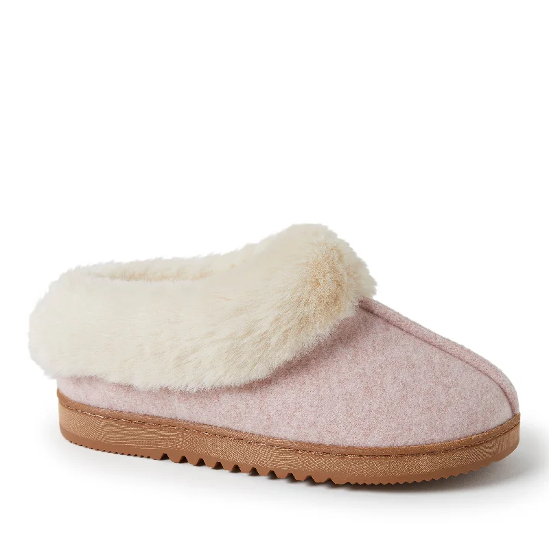 Women's Chloe Soft Knit Clog Slippers Inflatable Shoe Look 