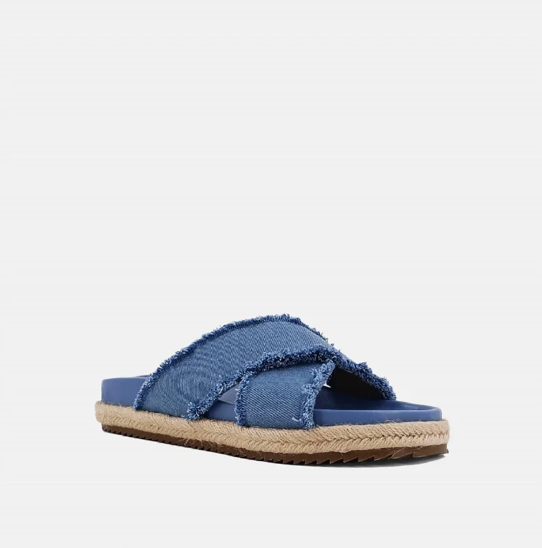 Women's Courtney Slides In Navy Sustainable Shoe Design  