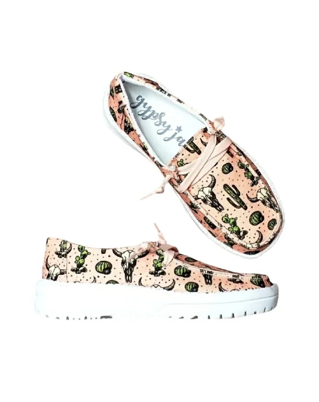 Women's Elizabeth Slip On Shoes In Peach Tech - Inspired Sneaker Look  