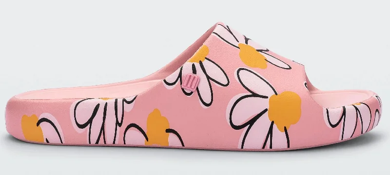 Women's Free Print Slippers In Pink/white Checkered Shoe Pattern Look  