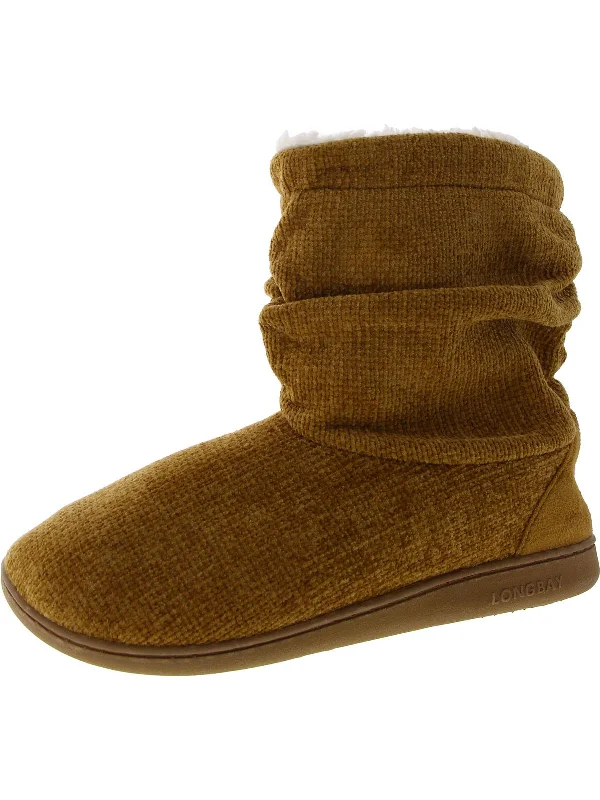 Womens Polyester Slip On Bootie Slippers Mod Oxford Design  