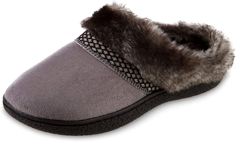 Women's Recycled Microsuede Mallory Hoodback Slipper In Ash Cowboy Boot Western Style Women's Recycled Microsuede Mallory Hoodback Slipper In Ash Cowboy Boot Western Style