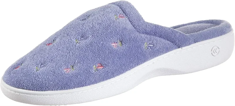 Women's Terry Slip On Clog Slipper In Periwinkle Skateboarding Sneaker Style  