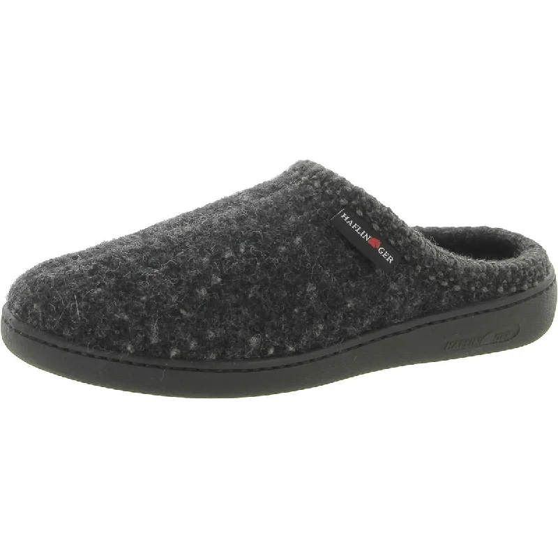 Womens Textured Contrast Trim Fleece Slippers Rubber - Sole Plimsoll Look  