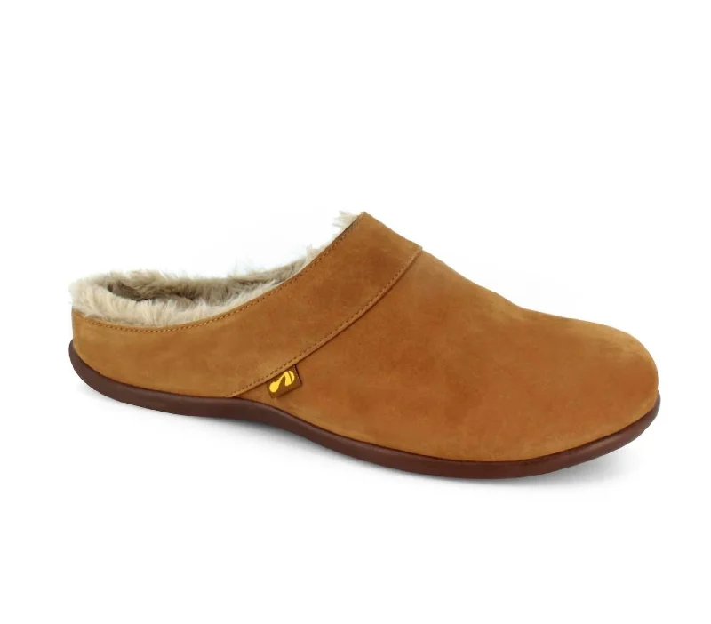 Women's Vienna Slippers In Tan Tech - Inspired Sneaker Look  