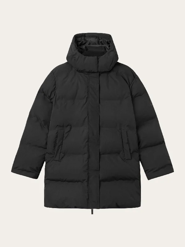 Long Puffer jacket - Black Jet