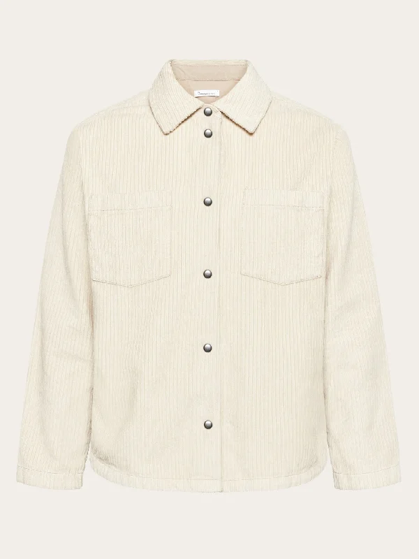 Irregular corduroy overshirt- GOTS/Vegan - Light feather gray