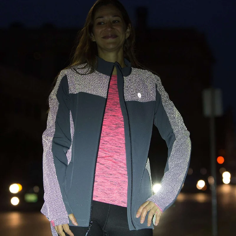 FINAL SALE: Tahoe Women's Performance Softshell Fleece Reflective Jacket in Graphite