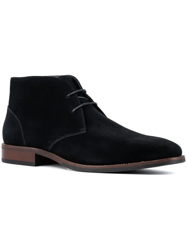 Aldwin Mens Suede Square Toe Booties Bespoke Shoe Aesthetic 