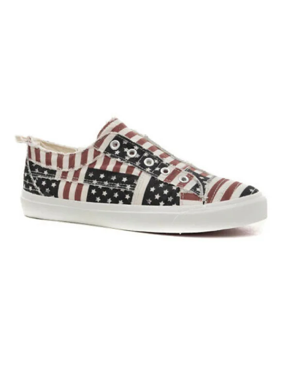 Babalu Sneaker In Flag Comfortable Derby Style  
