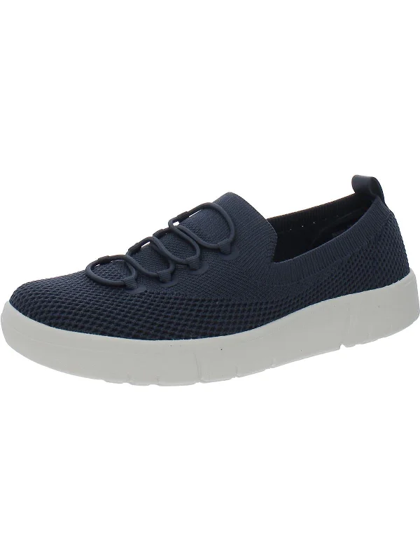 Blaire Womens Fitness Lifestyle Slip-On Sneakers Leather Driving Shoe Style  
