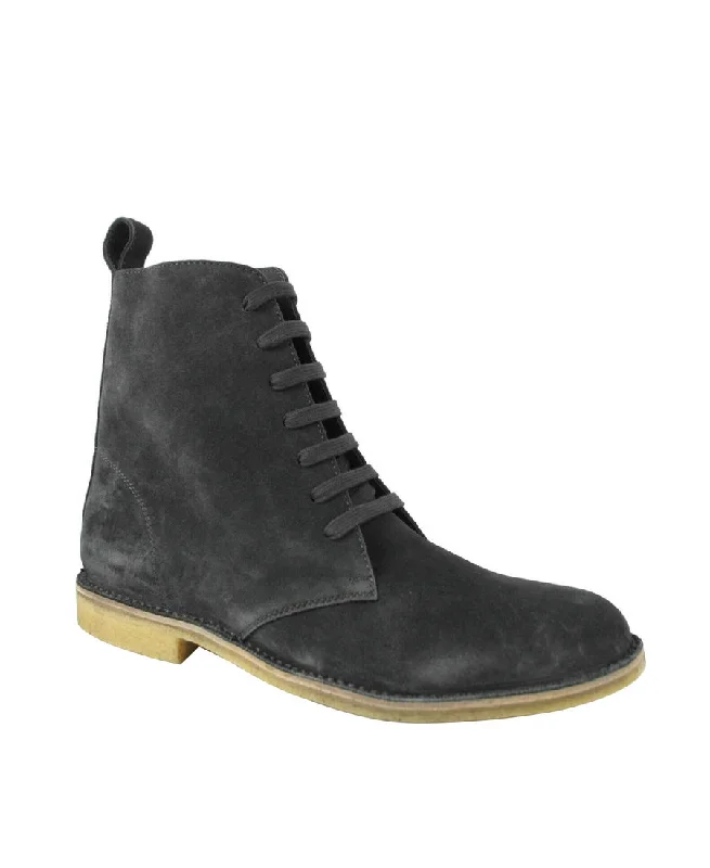 Bottega Veneta Men's Suede Side Zipper Lace Up Boot Wingtip Oxford Design 