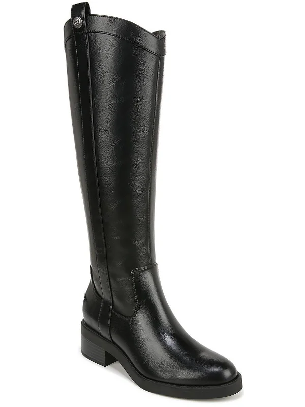 Bridgett Womens Faux Leather Wide Calf Knee-High Boots Hiking Boot Durability Style  