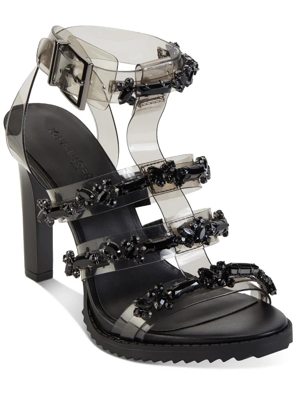Bristol Womens Slingback Caged Heels Single - Buckle Monk Look  