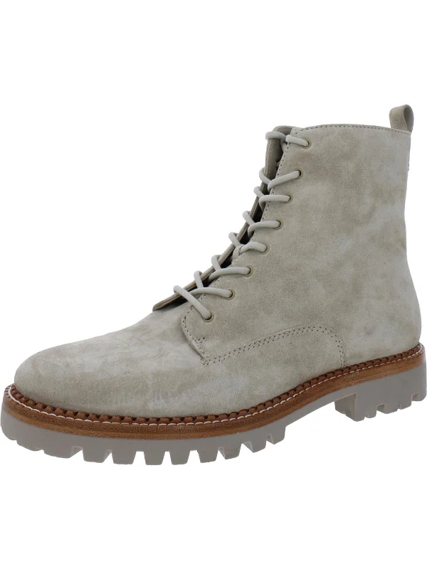 Cabria Lug Womens Zipper Water Repellent Combat & Lace-up Boots British Gentleman Oxford Style  