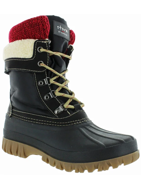 Creek Womens Waterproof Winter Boots Retro Basketball Sneaker Design  