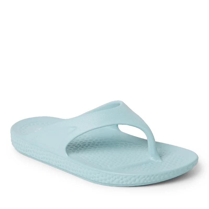 EcoCozy by Dearfoams Women's Sustainable Comfort Thong Sandal Tech - Inspired Sneaker Look  