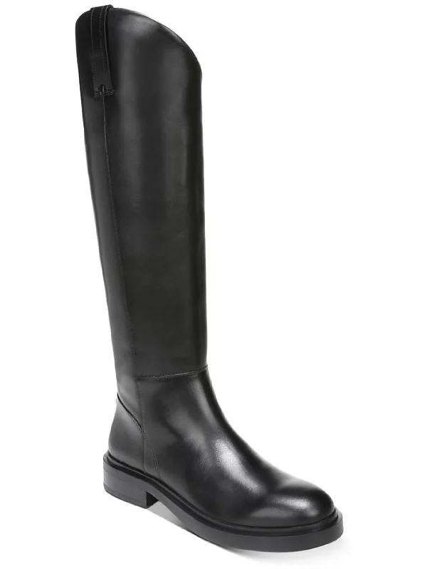Fable Womens Leather Round Toe Knee-High Boots Upcycled Shoe Look  