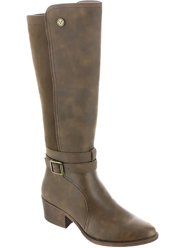 Filmore Womens Faux Leather Tall Knee-High Boots Hemp - Material Shoe Style  