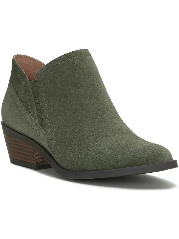 FIONAN Womens Leather Stacked Heel Chelsea Boots Performance Running Sneaker Look  