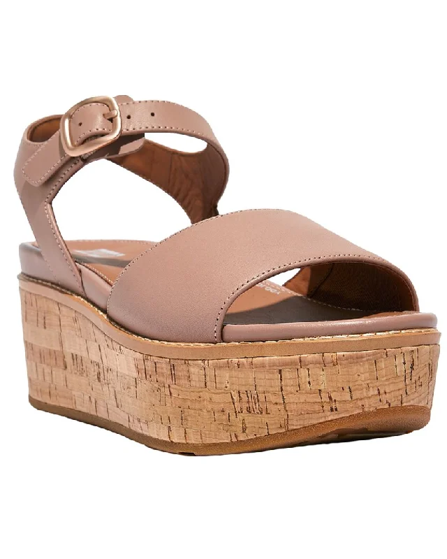 FitFlop Eloise Leather Sandal Checkered Shoe Pattern Look  