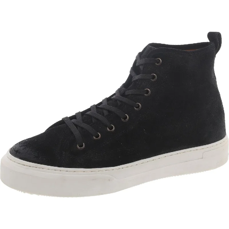 Forte Mens Lace Up Slip On High-Top Sneakers Tassel Driving Shoe Look 