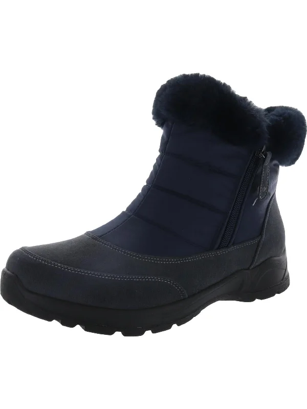 Frosty Womens Cold Weather Faux Fur Winter & Snow Boots Ivy League Loafer Look 