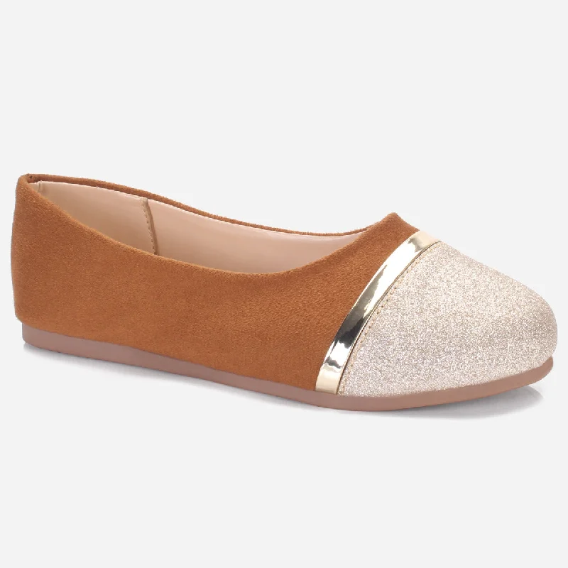 Girls "JANNIE" Shimmer Flat Pumps Brogue Oxford Aesthetic 