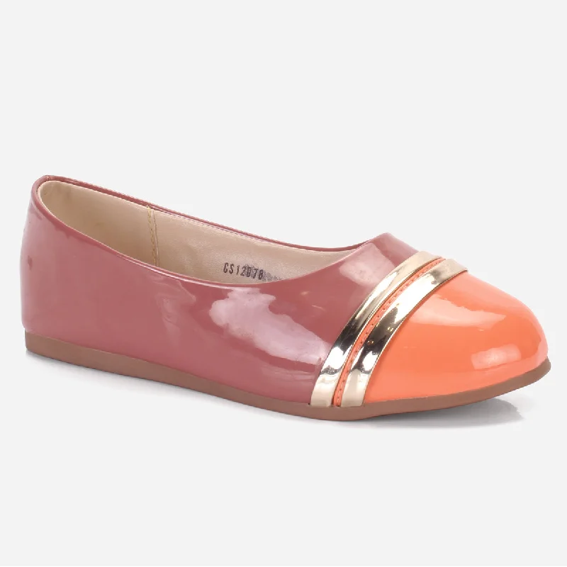 TGirls "MIMI" Patent Flat Pumps Inflatable Shoe Look 