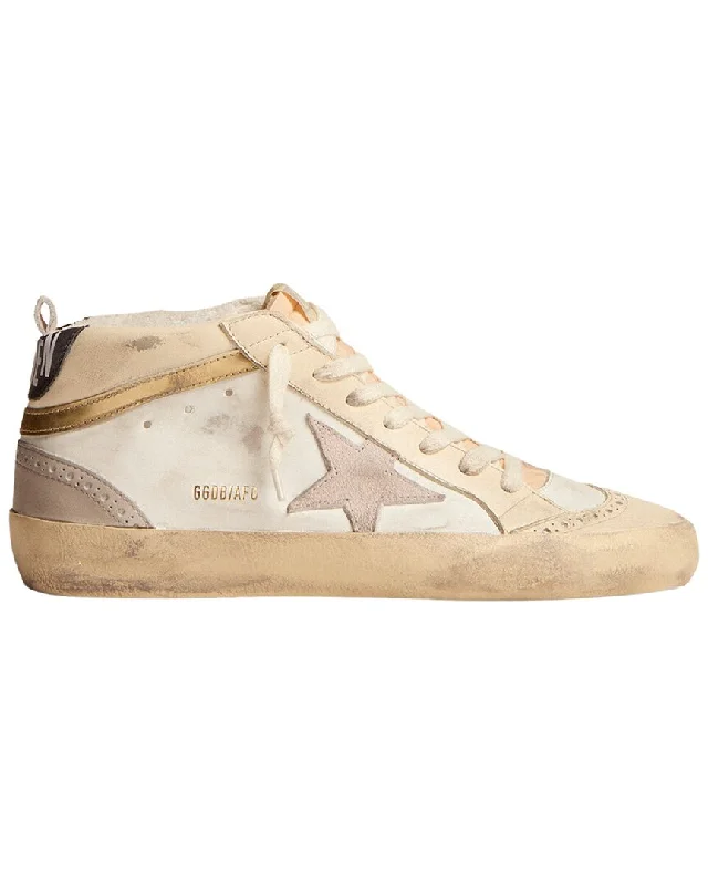Golden Goose Mid Star Leather Sneaker Zip - Up Boot Style  