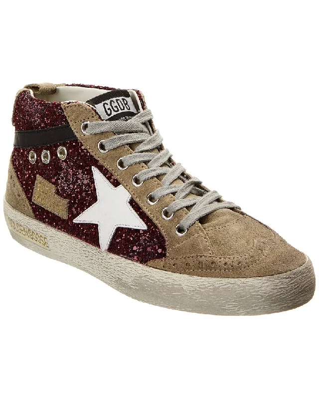 Golden Goose Midstar Glitter & Suede Sneaker Edwardian Shoe Look  