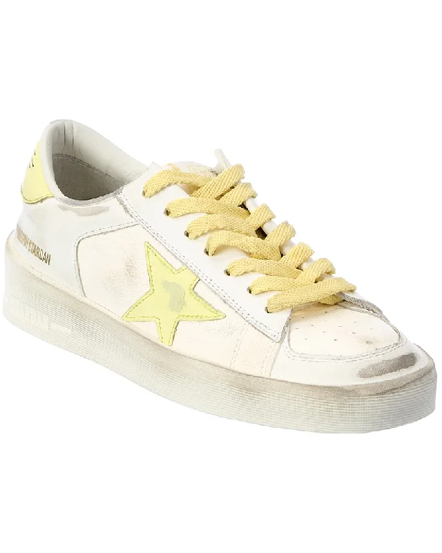 Golden Goose Stardan Leather Sneaker Combat - Inspired Military Boot Look  