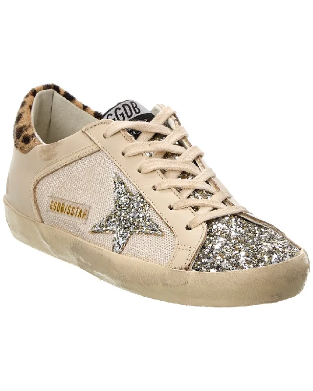 Golden Goose Superstar Net & Leather Sneaker Comfortable Derby Style  