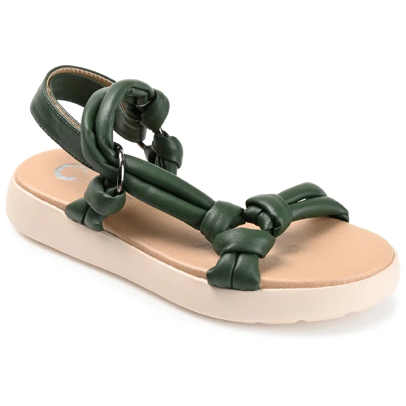 Journee Collection Women's Tru Comfort Foam Marri Sandal Checkered Shoe Pattern Look  