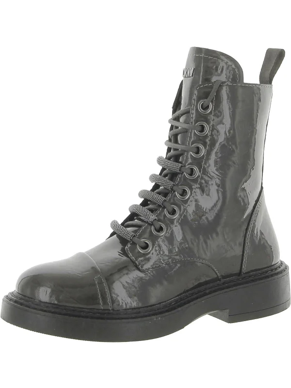 Katlyn Womens Lace Up Block Heel Combat & Lace-up Boots Hemp - Material Shoe Style  