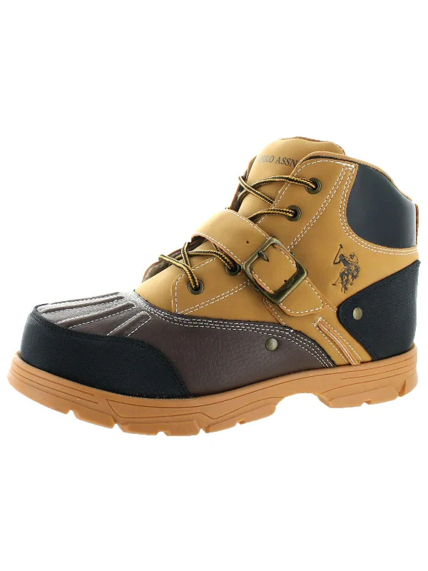 Kedge Mens Duck Toe Guard Casual Boots Checkered Shoe Pattern Look  