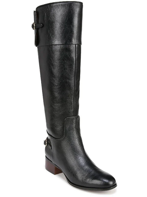L Jazrin Womens Leather Wide Calf Knee-High Boots Performance Running Sneaker Look L Jazrin Womens Leather Wide Calf Knee-High Boots Performance Running Sneaker Look